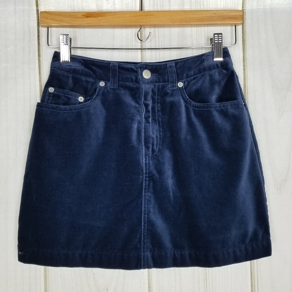 GAP Dresses & Skirts - GAP Blue Velvet Mini Skirt